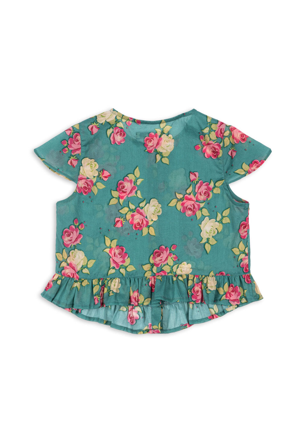 Konges Sløjd Konges Sløjd - Viola Frill Top GOTS - Midori - Pearls & Swines