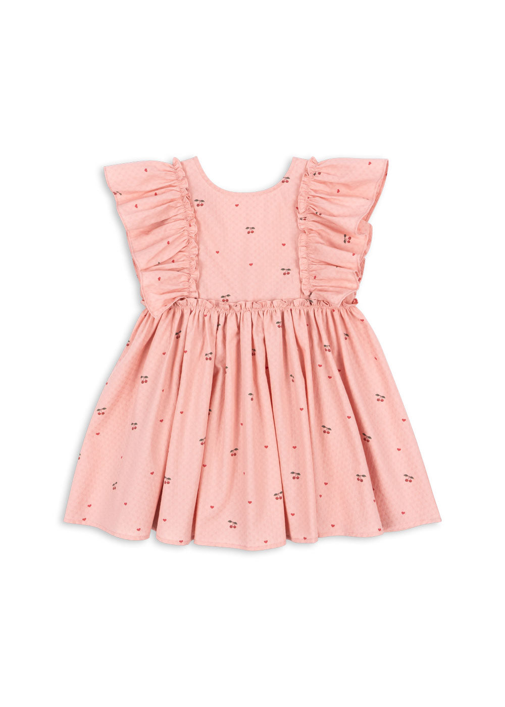 Konges Sløjd Konges Sløjd - Evia Frill Dress GOTS - Cherry Coeur - Pearls & Swines
