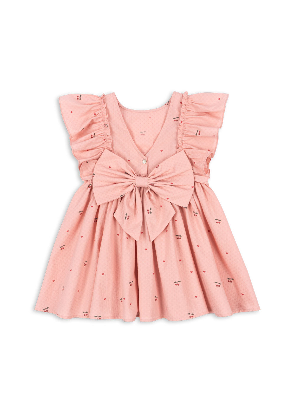 Konges Sløjd Konges Sløjd - Evia Frill Dress GOTS - Cherry Coeur - Pearls & Swines
