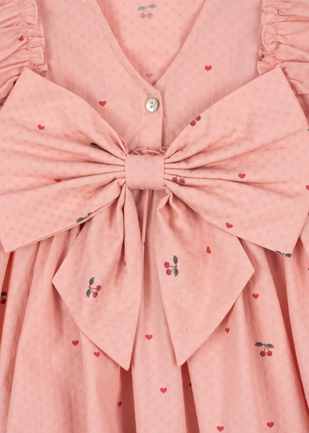 Konges Sløjd Konges Sløjd - Evia Frill Dress GOTS - Cherry Coeur - Pearls & Swines