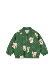 Konges Sløjd Konges Sløjd - Juno Printed Bomber Jacket - Dot Miao Verde - Pearls & Swines