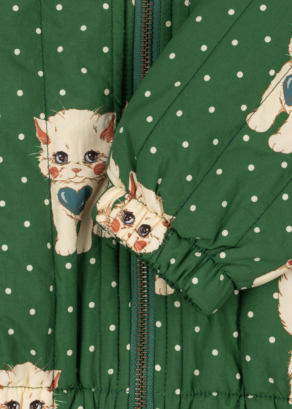 Konges Sløjd Konges Sløjd - Juno Printed Bomber Jacket - Dot Miao Verde - Pearls & Swines