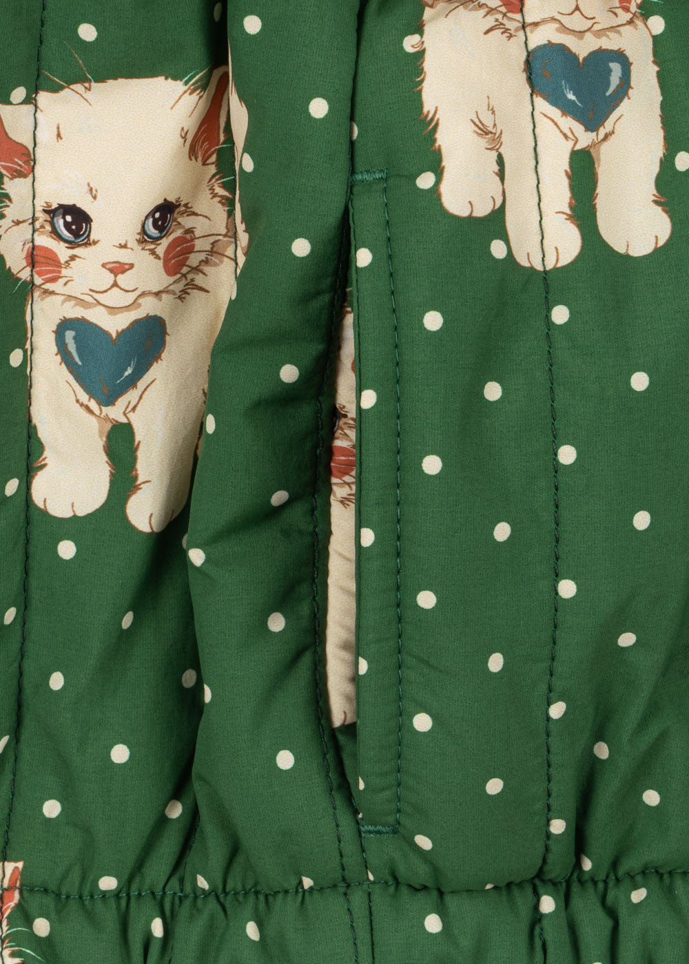 Konges Sløjd Konges Sløjd - Juno Printed Bomber Jacket - Dot Miao Verde - Pearls & Swines