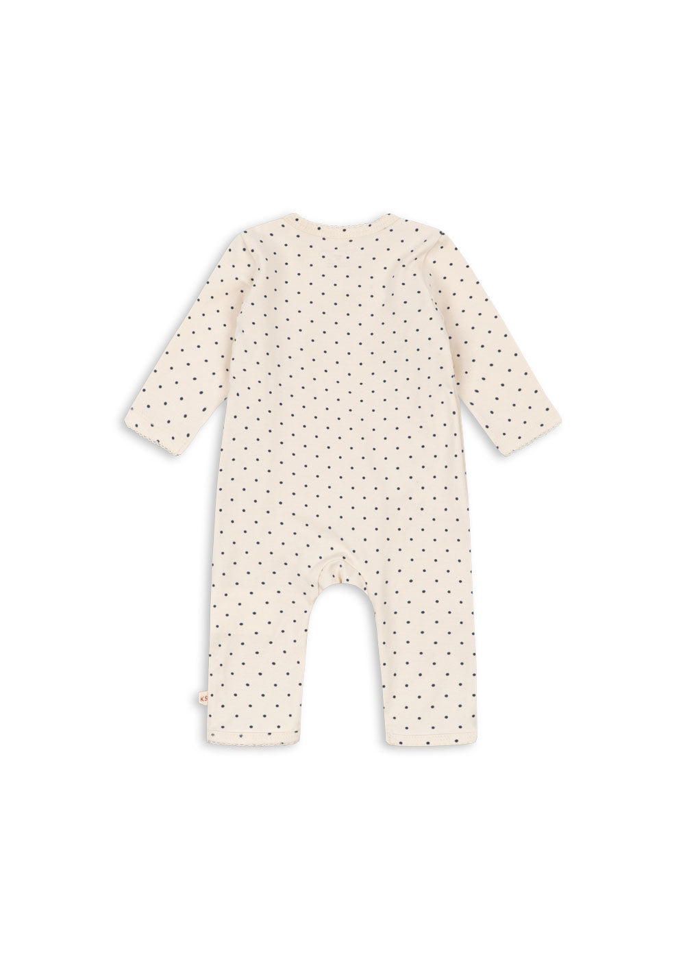 Konges Sløjd Konges Sløjd - Basic Newborn Onesie GOTS - Blue Dot - Pearls & Swines