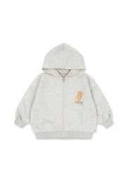 Konges Sløjd - Lou Sweat Zip Hood GOTS - Grey Melange