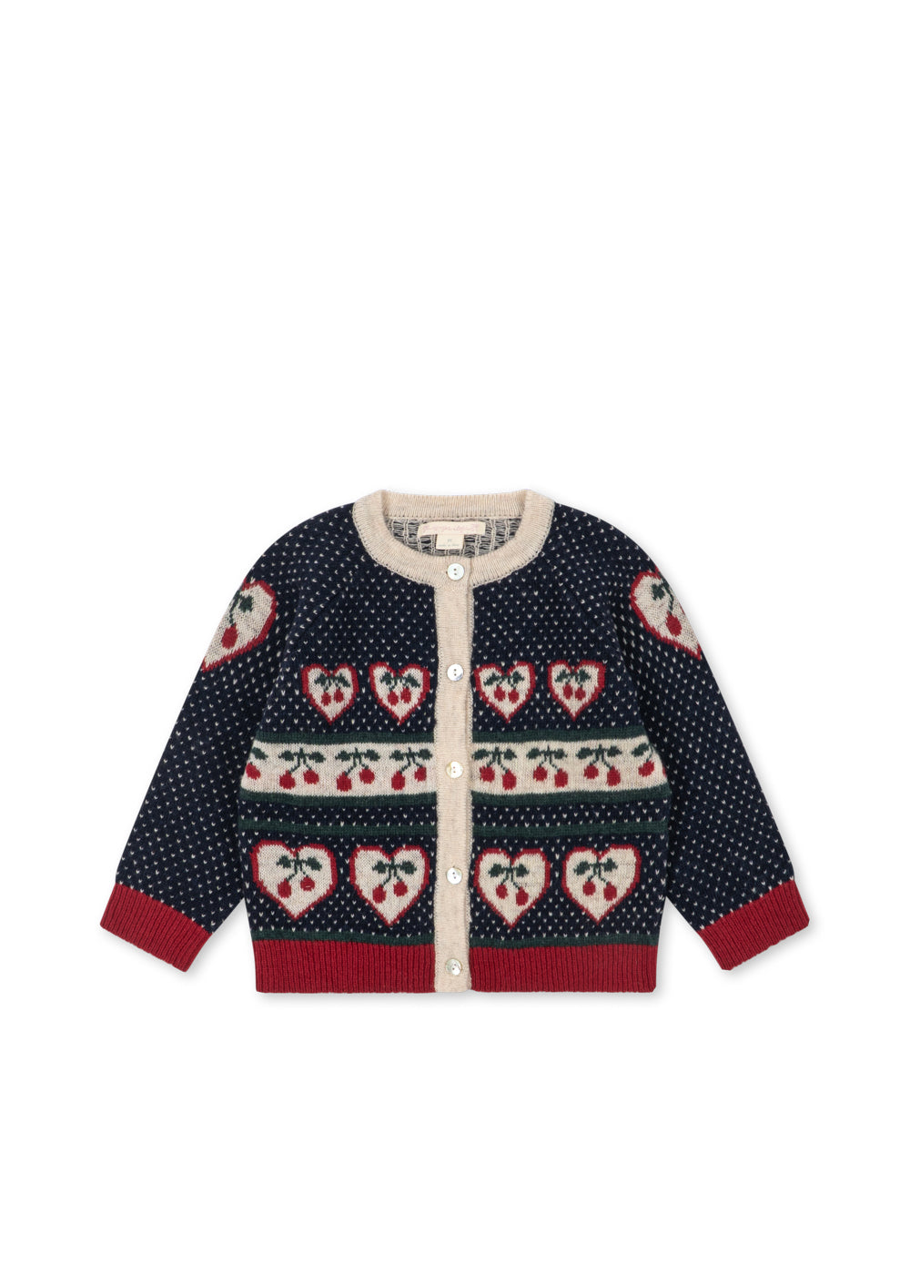 Konges Sløjd Konges Sløjd - Belou Cardigan - Cherry - Pearls & Swines