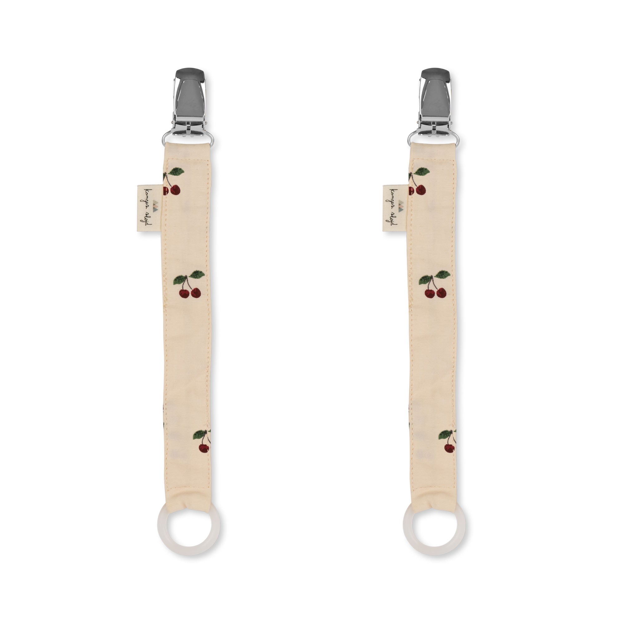 Konges Sløjd Konges Sløjd 2-pack pacifier strap - Cherry - Pearls & Swines