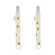 Konges Sløjd Konges Sløjd 2-pack pacifier strap - Lemon - Pearls & Swines