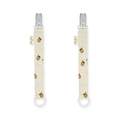 Konges Sløjd Konges Sløjd 2-pack pacifier strap - Lemon - Pearls & Swines