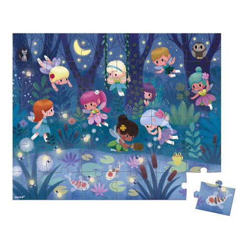 Janod Janod - Puzzle - Fairies and Waterlilies - Pearls & Swines