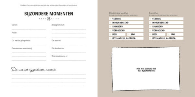 Pearls & Swines Maak een unieke herinnering - Speciaal voor mijn kleinkind - Invulboek - Pearls & Swines