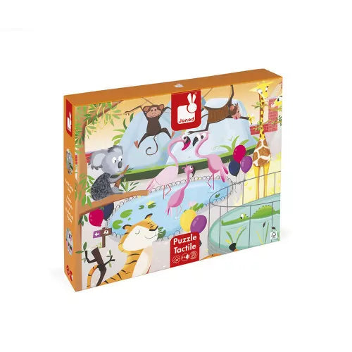 Janod Janod - Tactile Puzzle - A Day at the zoo - Pearls & Swines