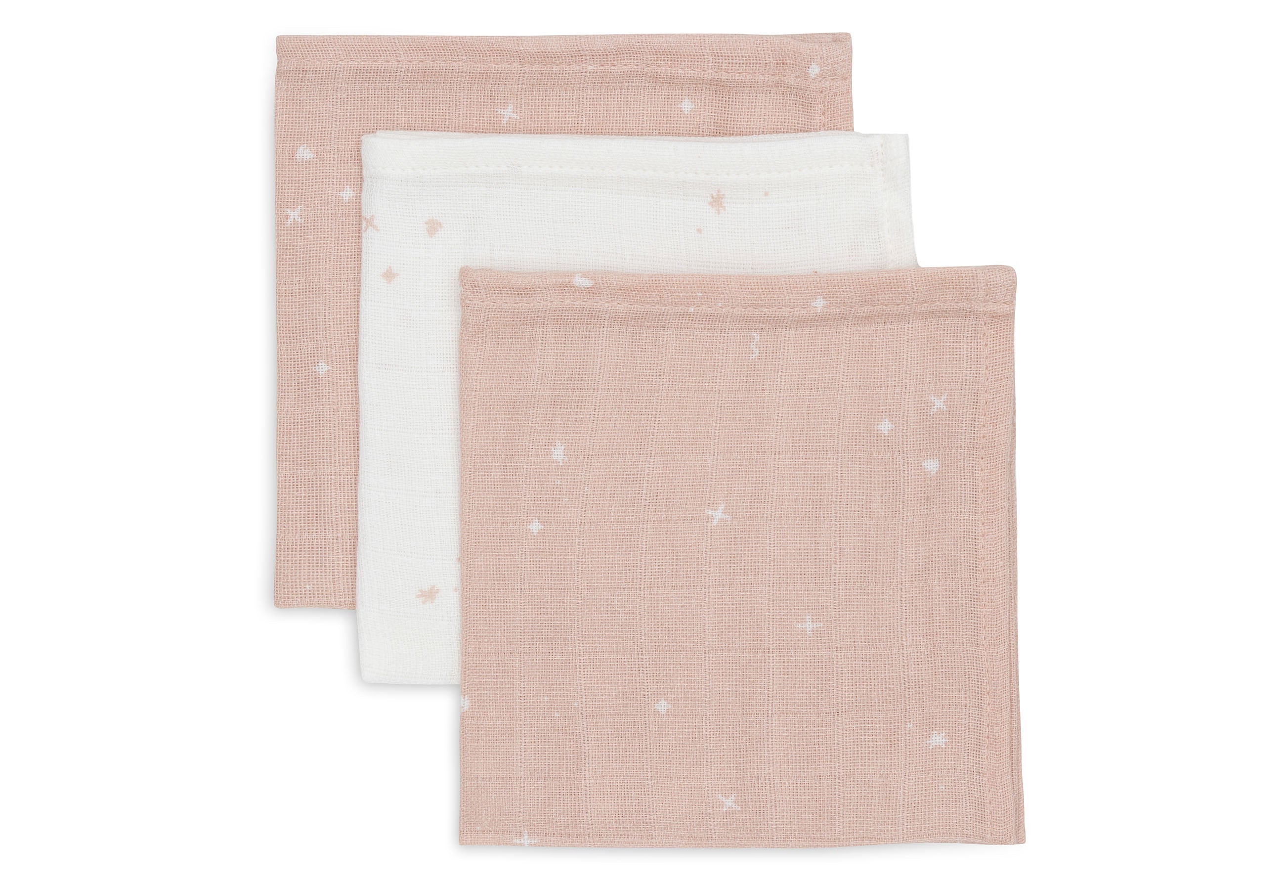 Jollein - Mouth Cloth Muslin - Twinkling Wild Rose - 3 Pack