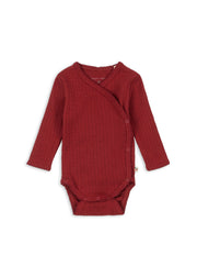 Konges Sløjd Konges Sløjd - Minnie Newborn Body GOTS - Red Dahlia - Pearls & Swines