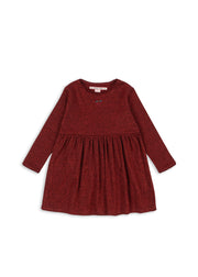 Konges Sløjd Konges Sløjd - Roli Dress GOTS - Red Dahlia - Pearls & Swines