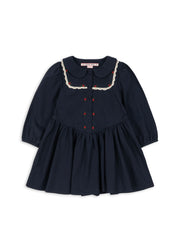 Konges Sløjd Konges Sløjd - Emmy Dress GOTS - Dark Navy - Pearls & Swines