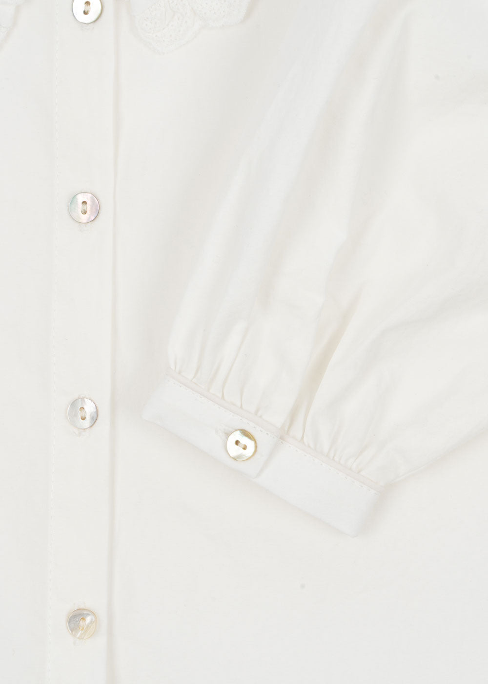 Konges Sløjd Konges Sløjd - Coeur Collar Shirt GOTS - Optic White - Pearls & Swines