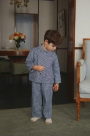 Konges Sløjd Konges Sløjd - Luc Pants GOTS - Blue Stripe - Pearls & Swines