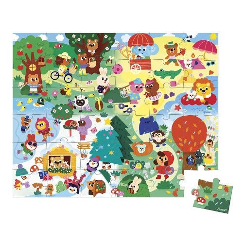 Janod - Puzzle - The four Seasons