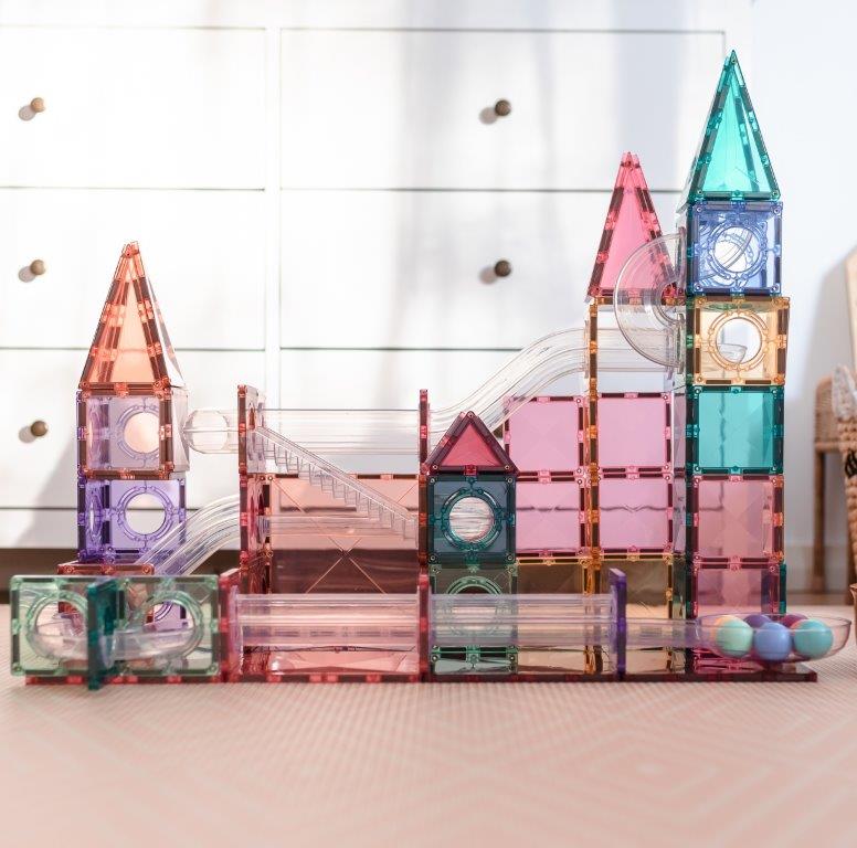 Connetix Tiles Connetix Tiles - Pastel Ball Run - Pack 106 pc - Pearls & Swines