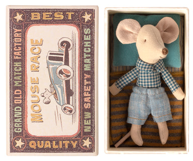 Maileg Maileg Little Brother Mouse in Box - Pearls & Swines