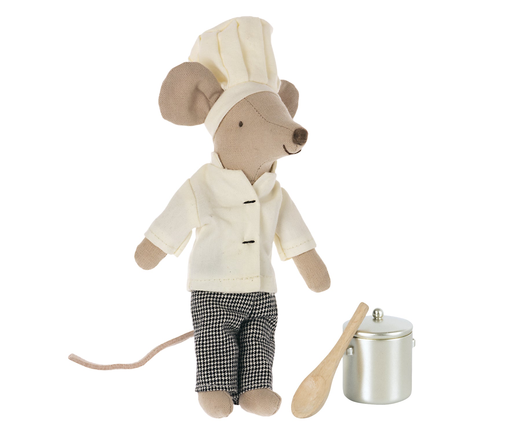 Maileg Maileg - Chef Mouse with Soup Pot and Spoon - Pearls & Swines