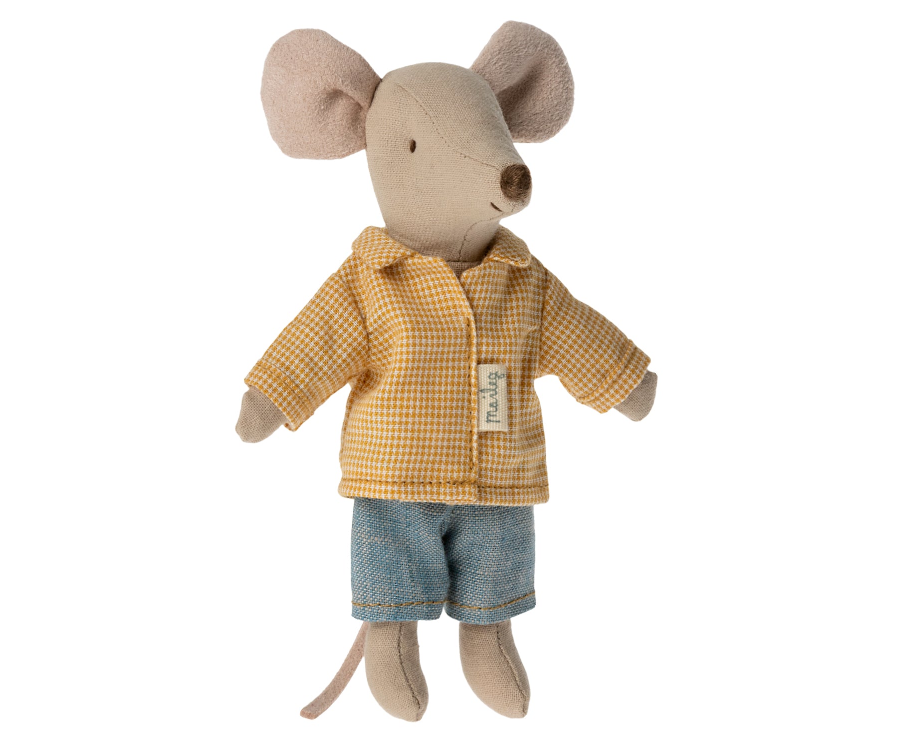 Maileg Maileg - Big Brother Mouse in Box - Check Shirt - Pearls & Swines