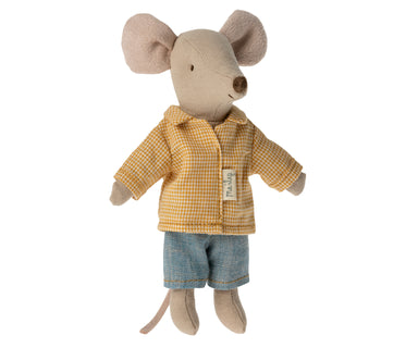 Maileg Maileg Big Brother Mouse in Box - Check Shirt - Pearls & Swines