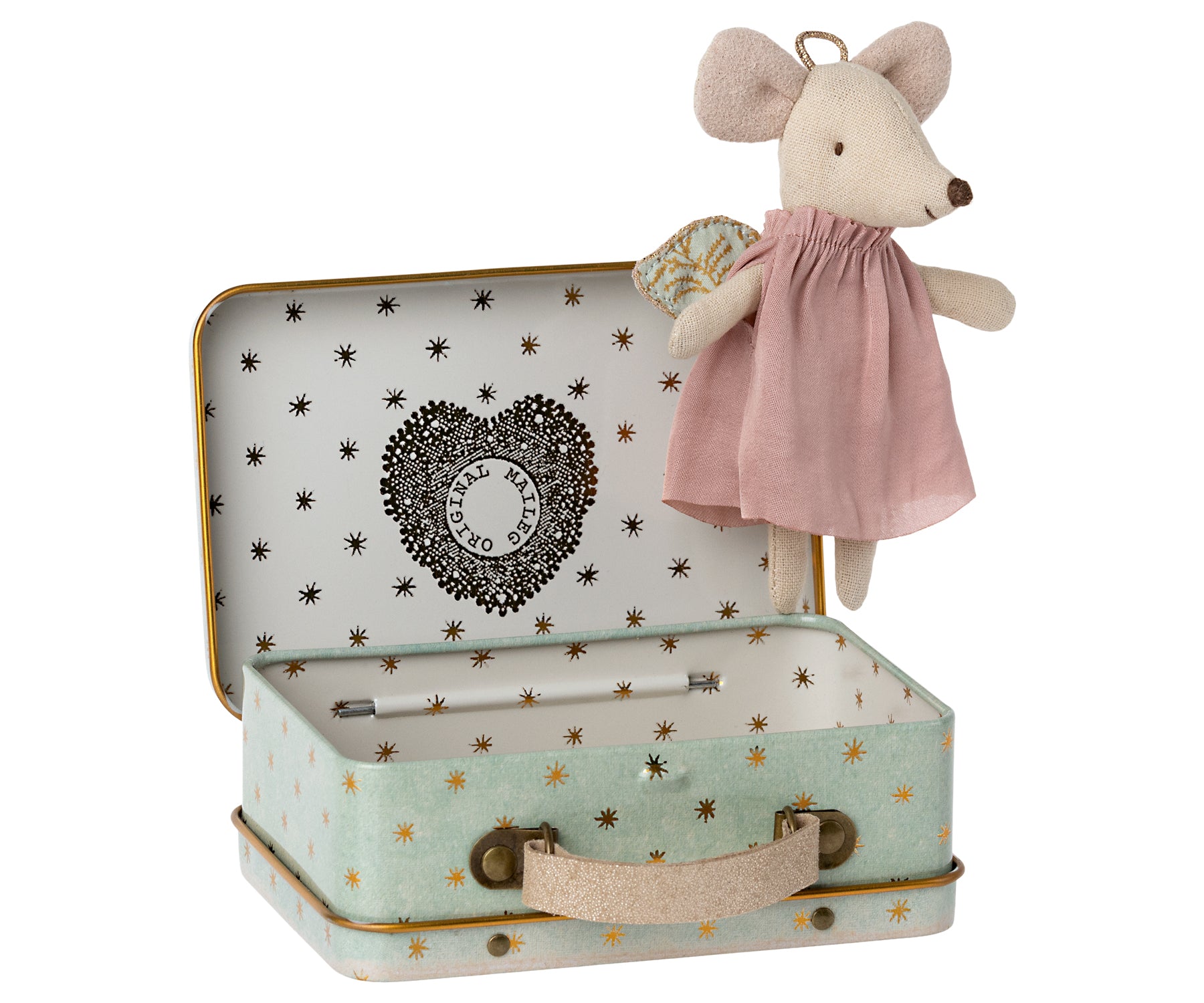 Maileg Maileg Angel Mouse in Suitcase - Pearls & Swines