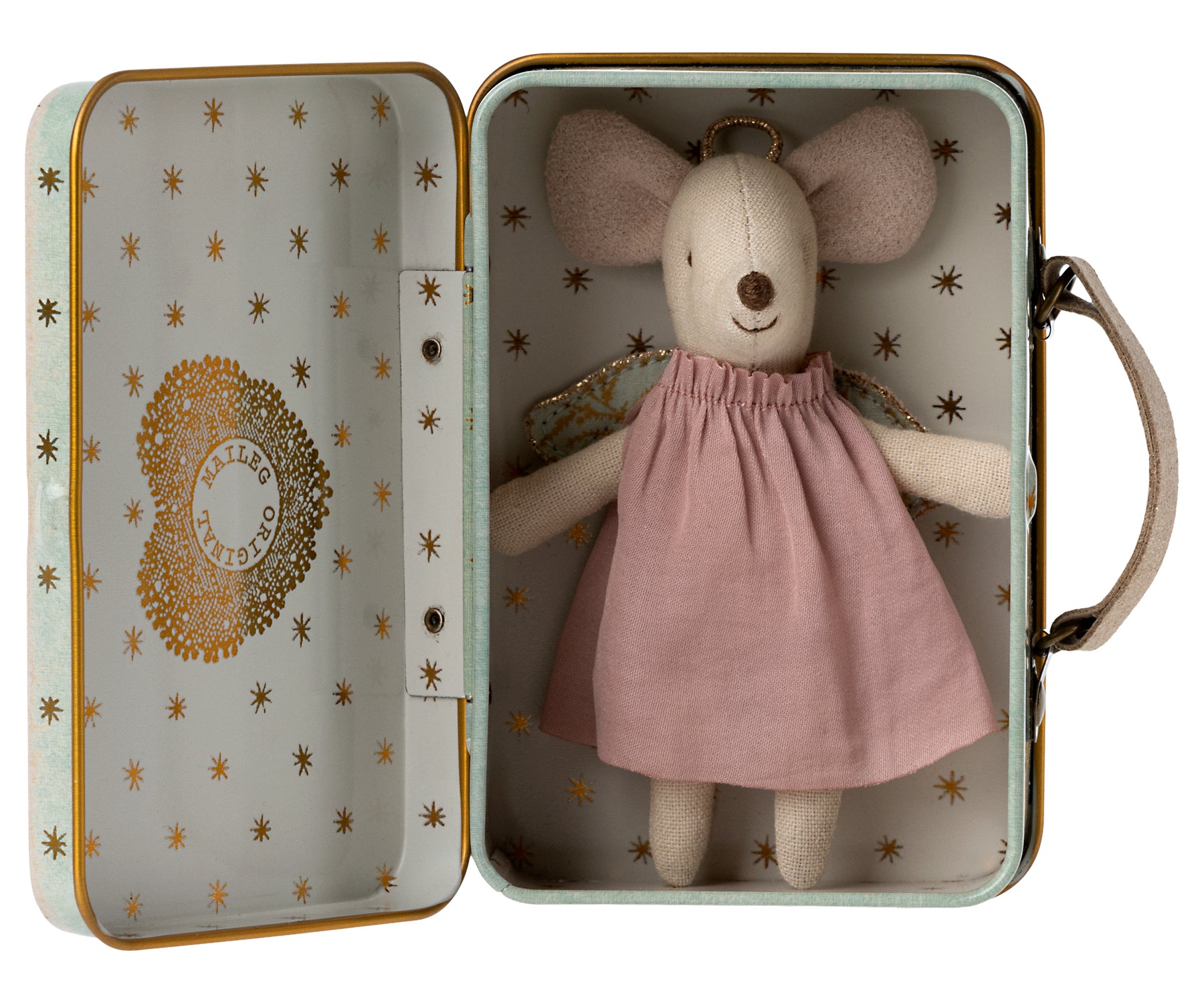 Maileg Maileg Angel Mouse in Suitcase - Pearls & Swines