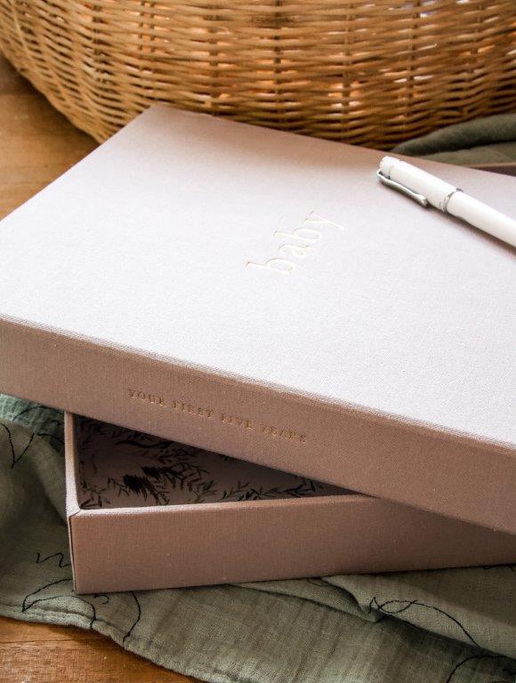 Write to me Write To Me Baby Journal (boxed) - Your First Five Years - Light Grey - Pearls & Swines