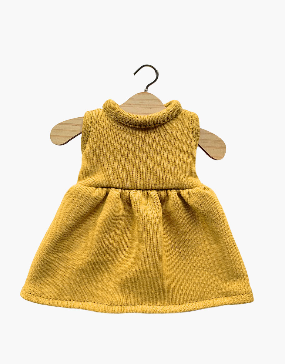 Minikane Minikane Amigas Dress Faustine - Moutarde - Pearls & Swines