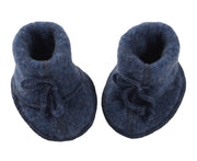 Engel Natur Engel Natur - Wool Booties - Blue Melange - Pearls & Swines