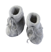 Engel Natur Engel Natur - Wool Booties - Light Grey Melange - Pearls & Swines