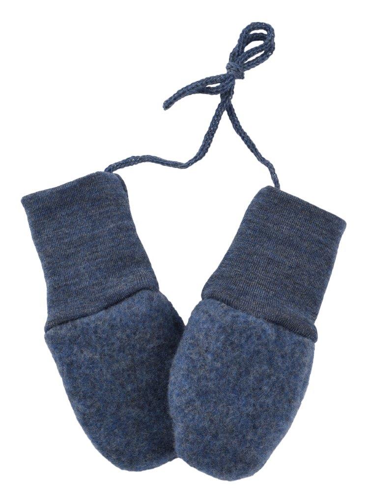 Engel Natur Engel Natur - Wool Mittens - Blue Melange - Pearls & Swines