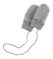 Engel Natur Engel Natur - Wool Mittens - Light Grey Melange - Pearls & Swines