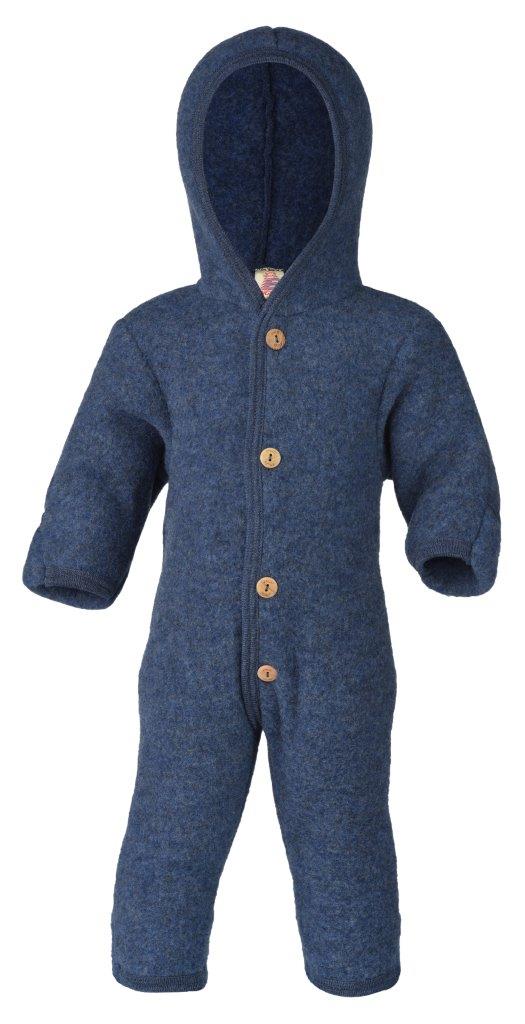 Engel Natur Engel Natur - Wool Overall - Blue Melange - Pearls & Swines