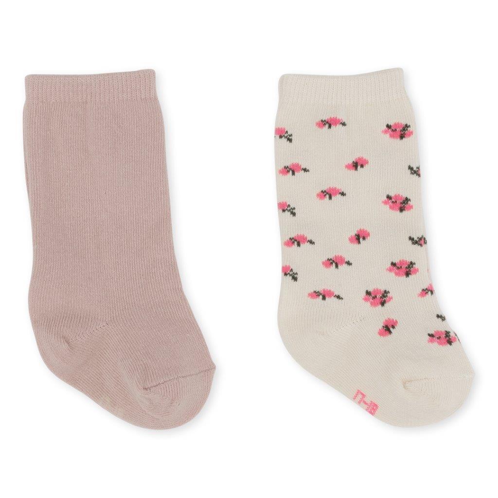 Konges Sløjd Konges Sløjd 2-Pack Jacquard Knee Socks - Rose Smoke - Pearls & Swines
