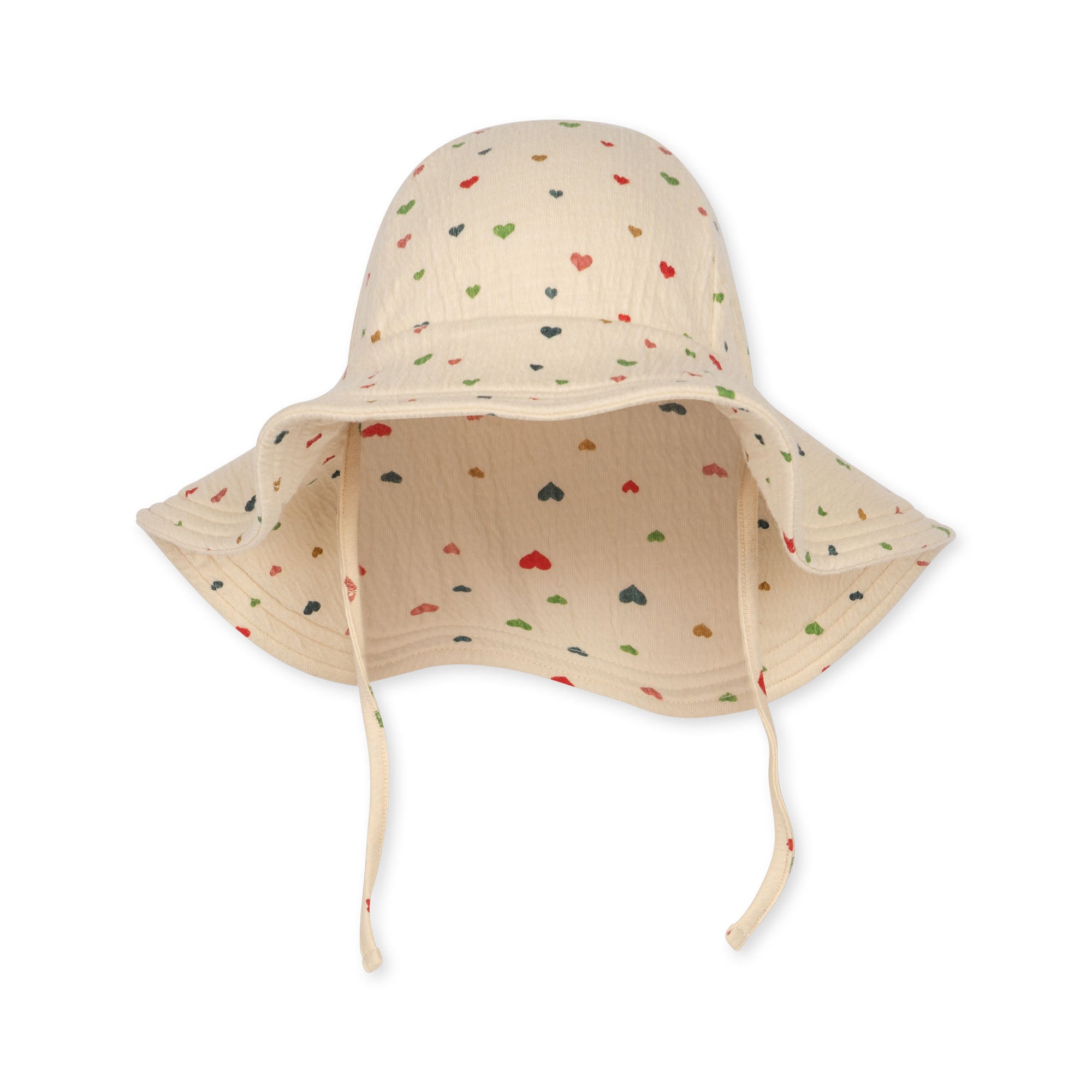 Konges Sløjd Collection Sale - Konges Sløjd - Chleo Sunhat - Multi Hearts - Pearls & Swines