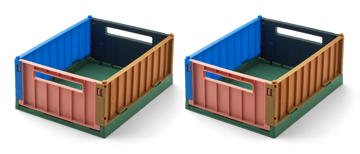 Liewood Collection Sale - Liewood - Weston Small Storage Box 2-Pack - Eden Multi Mix - Pearls & Swines