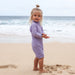 Beach &amp; Bandits Beach & Bandits Lavender Ribbed Baby Suit - Pearls & Swines