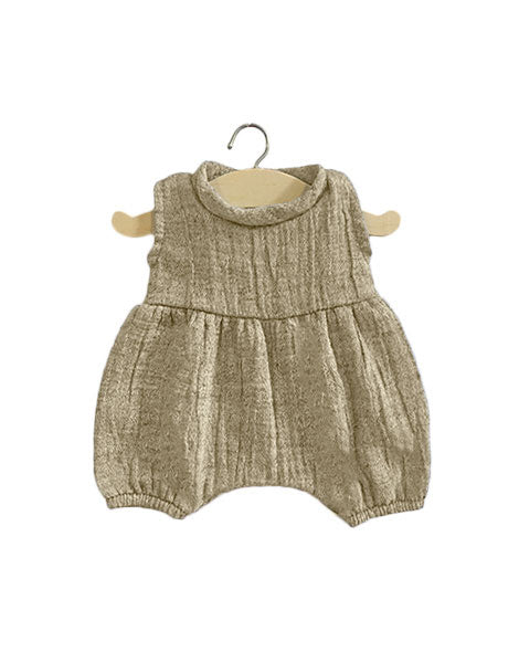 Minikane Minikane Baby Doll Romper Noa - Shiny Taupe - Pearls & Swines
