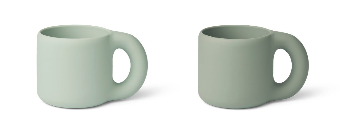 Liewood Liewood Kylie Cup 2-Pack - Dusty Mint/Faune Green Mix - Pearls & Swines