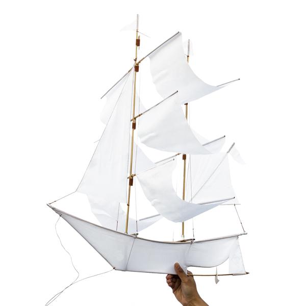 Haptic Lab Haptic Lab Sailing Ship Kite - White - Pearls & Swines