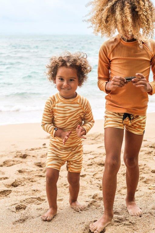 Beach & Bandits Collection Sale - Beach & Bandits - Golden Tiger - Baby Suit - Pearls & Swines