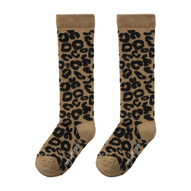 Maed for mini Maed for Mini Brown Leopard Knee Socks - Pearls & Swines