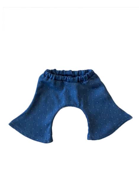 Minikane Minikane Baby Doll Pantalon Tina - Denim with Dots - Pearls & Swines