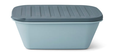 Liewood Liewood Franklin Foldable Lunch Box - Sea Blue/Whale Blue Mix - Pearls & Swines